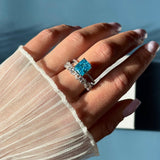 Anello Zahra Azzurro