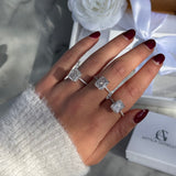 Zahra White ♡ Anello Argento 925