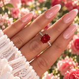 Zahra Red ♡ Anello Argento 925