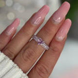 Elara Pink ♡ Anello Argento 925