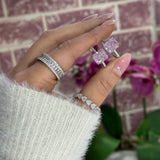 Zahra Pink ♡ Anello Argento 925