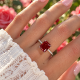 Zahra Red ♡ Anello Argento 925