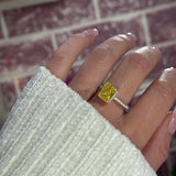 Zahra Giallo ♡ Anello Argento 925