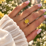 Zahra Giallo ♡ Anello Argento 925