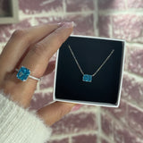 Zahra azzurro ♡ Collana Argento 925