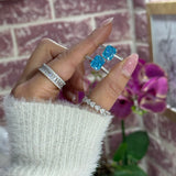 Zahra Azzurro ♡ Anello Argento 925