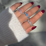 Elara Blu ♡ Anello Argento 925