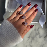 Zahra Pink ♡ Anello Argento 925