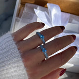 Elara Blu ♡ Anello Argento 925