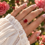 Zahra Red ♡ Anello Argento 925