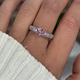 Elara Pink ♡ Anello Argento 925