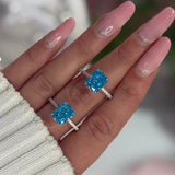 Zahra Azzurro ♡ Anello Argento 925