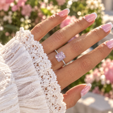 Zahra Pink ♡ Anello Argento 925