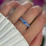 Elara Blu ♡ Anello Argento 925