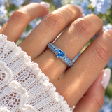 Elara Blu ♡ Anello Argento 925