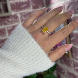 Zahra Giallo ♡ Anello Argento 925