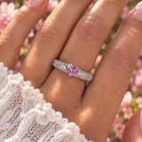 Elara Pink ♡ Anello Argento 925