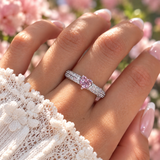 Elara Pink ♡ Anello Argento 925