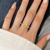 Mini Zahra Giallo ♡ Anello Argento 925