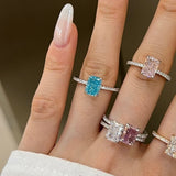 Mini Zahra Azzurro ♡ Anello Argento 925