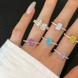 Mini Zahra Azzurro ♡ Anello Argento 925