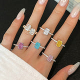 Mini Zahra Giallo ♡ Anello Argento 925