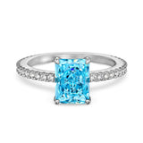 Mini Zahra Azzurro ♡ Anello Argento 925