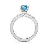 Mini Zahra Azzurro ♡ Anello Argento 925