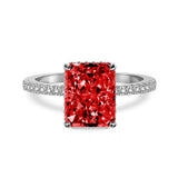 Zahra Red ♡ Anello Argento 925