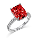 Zahra Red ♡ Anello Argento 925