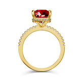 Zahra Red ♡ Anello Argento 925