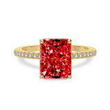 Zahra Red ♡ Anello Argento 925